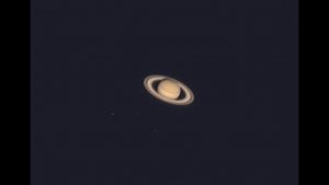 Saturn through a telescope